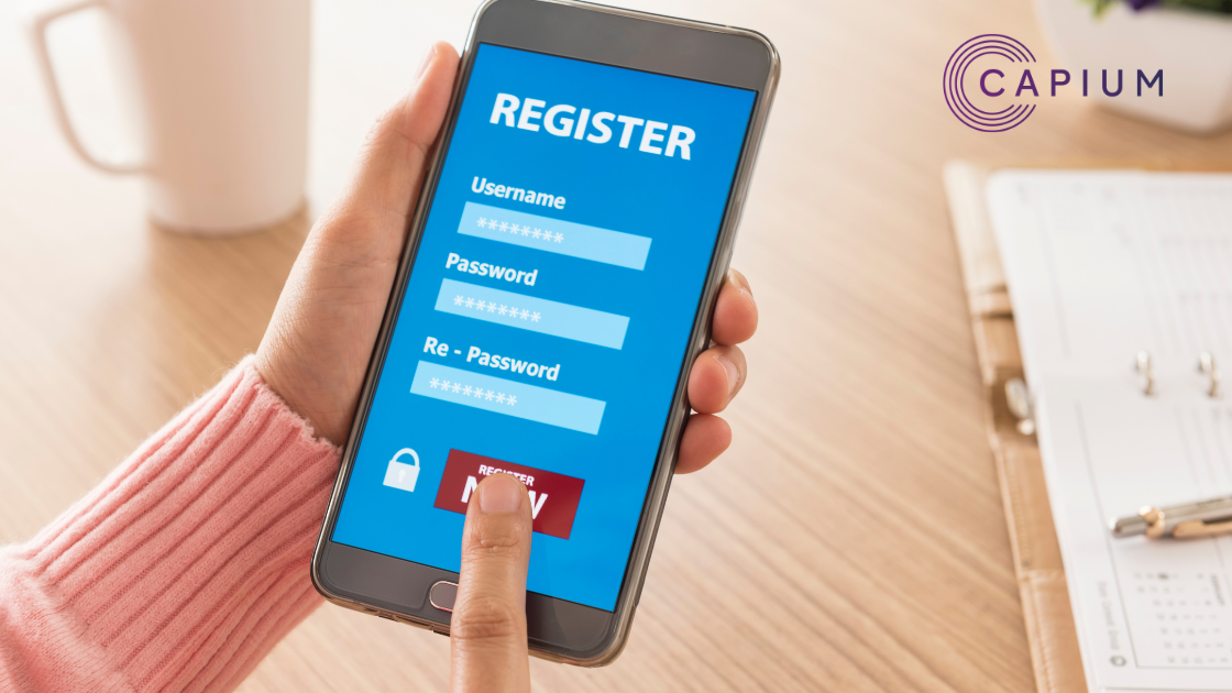 Register on mobile phone image